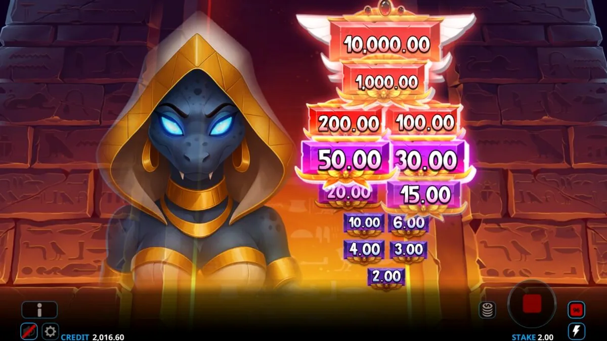 Tampilan antarmuka slot Ammit Hellfire di perangkat seluler